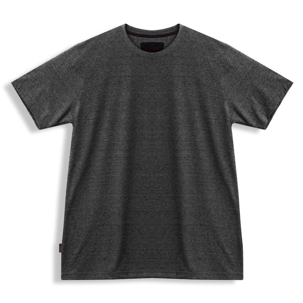 Even Split End Tee-Charcoal