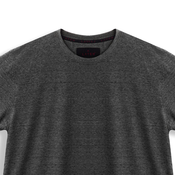 Even Split End Tee-Charcoal