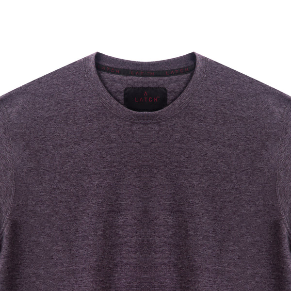 Elongated Tee-Burgundy Melange - Wearlatch