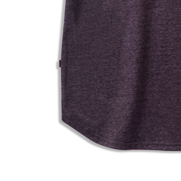 Elongated Tee-Burgundy Melange - Wearlatch