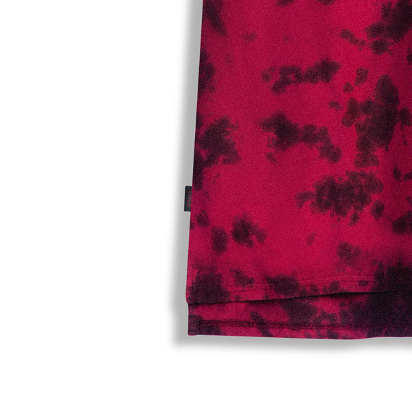 Uneven Split Tie Dye-Maroon - Wearlatch