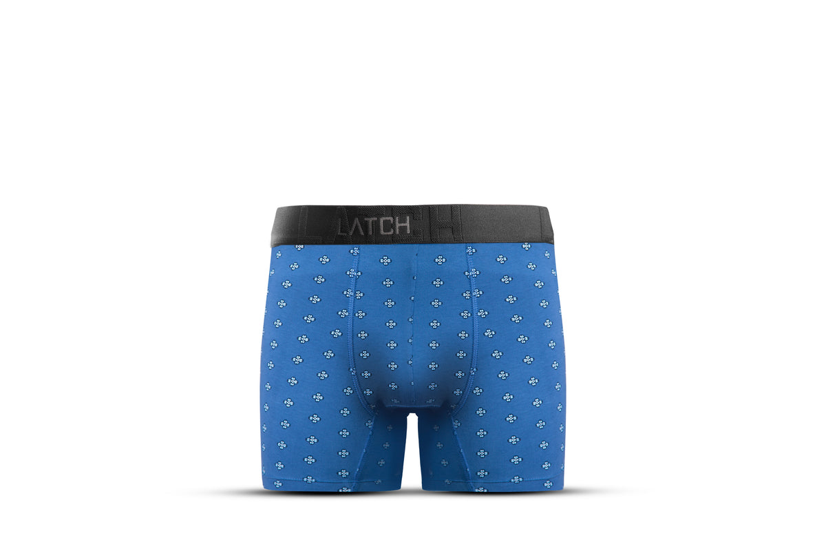 Boxer Briefs-Printed Floral Light Blue - Wearlatch