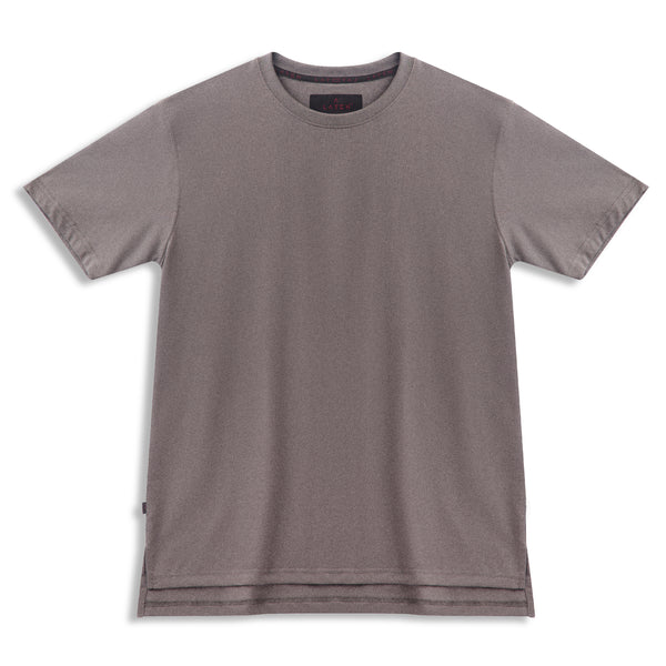 Uneven Split End Tee-Grey - Wearlatch