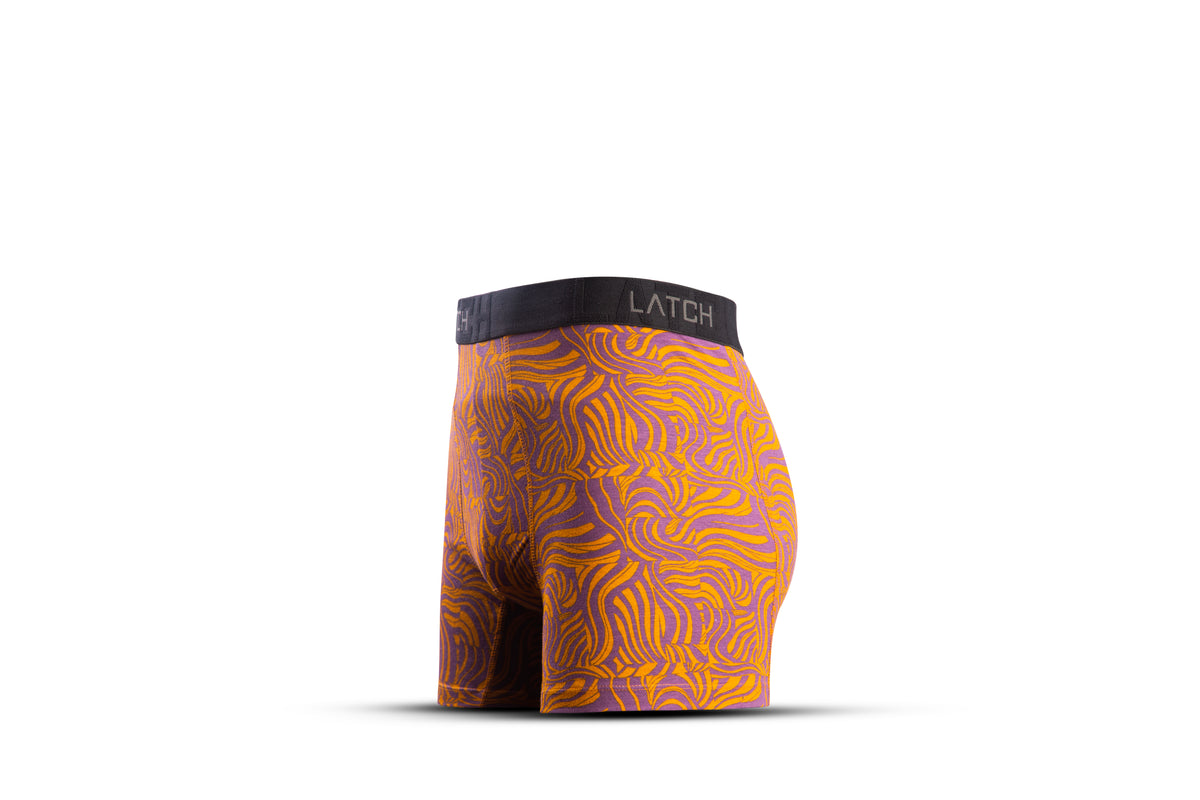 Boxer Briefs-Printed Mustard Pruple - Wearlatch