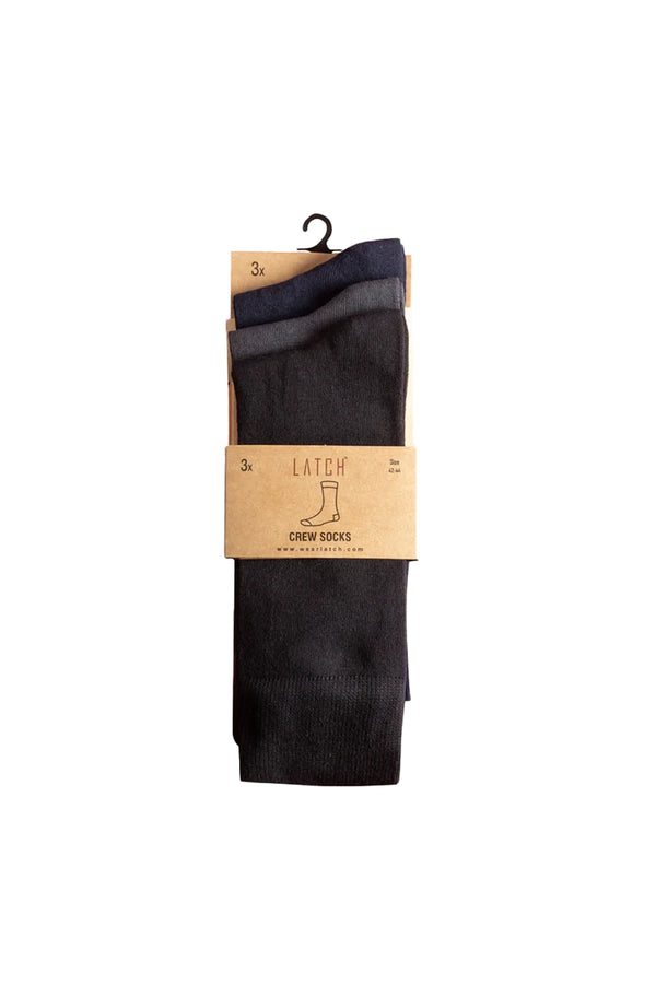 Crew Socks - Solids (Pack of 3) - Wearlatch