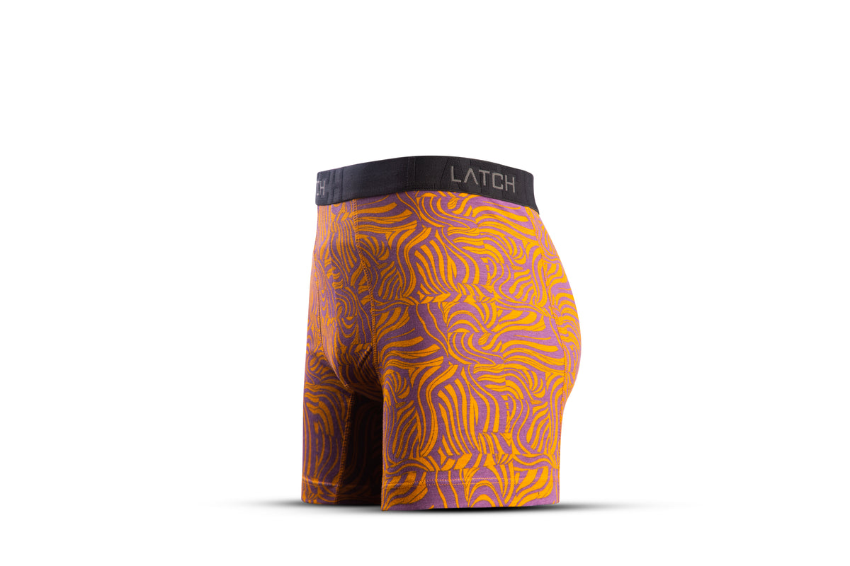 Midway Briefs-Printed Mustard Purple - Wearlatch