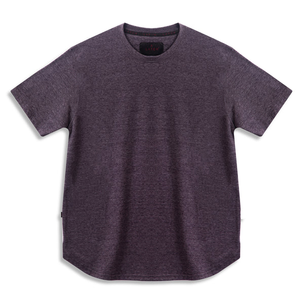 Elongated Tee-Burgundy Melange - Wearlatch
