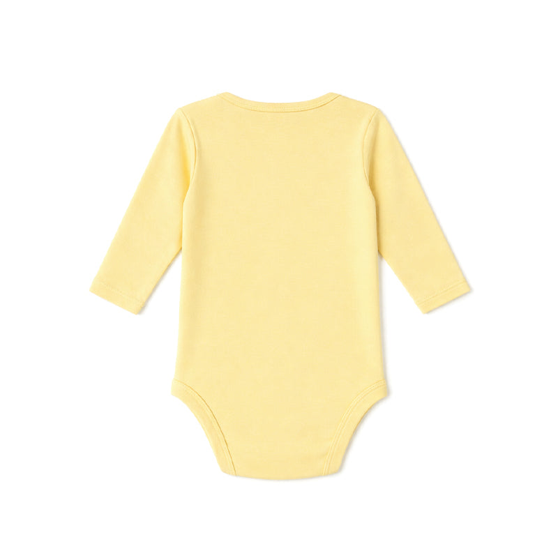 FULL SLEEVE OVERLAP PANEL BABY BODYSUIT (Garden glade)