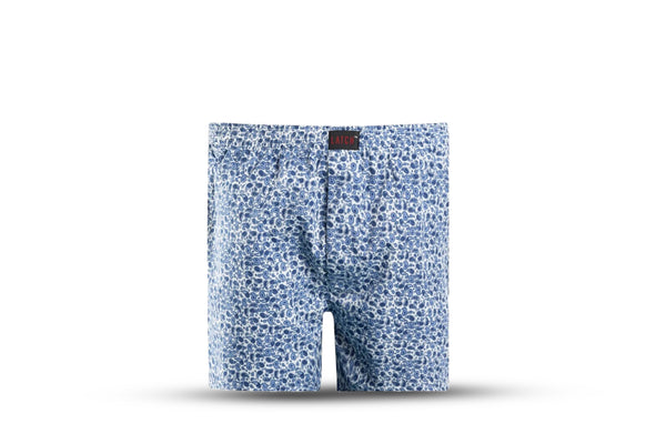 Woven Boxer Short -Printed-White