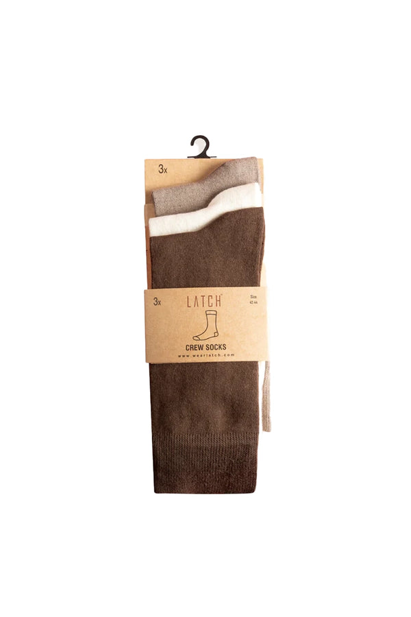 Crew Socks - Solids (Pack of 3) - Wearlatch
