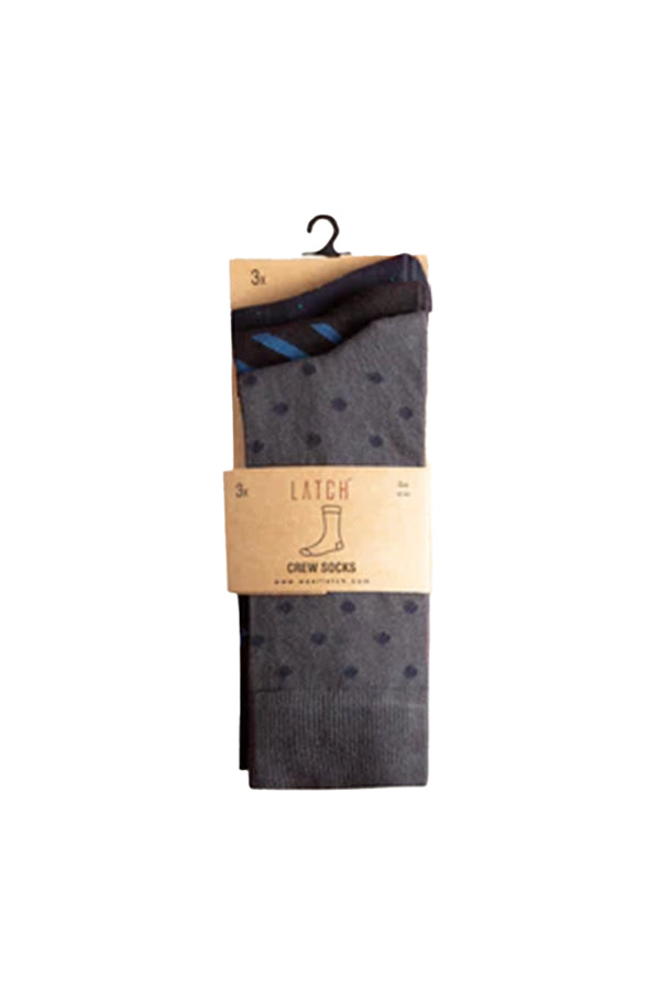 Crew Socks - Pattern (Pack of 3) - Wearlatch