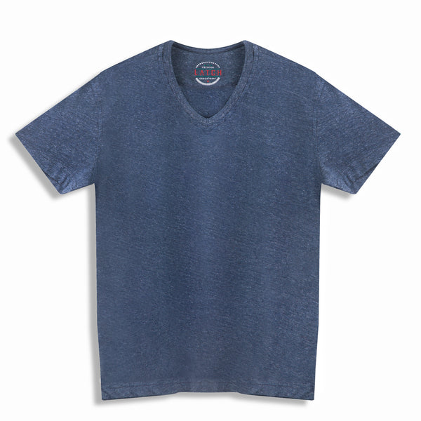 Blue Tri-Blend V-Neck - Wearlatch