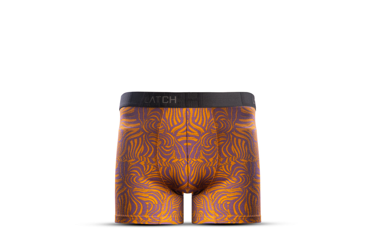 Boxer Briefs-Printed Mustard Pruple - Wearlatch