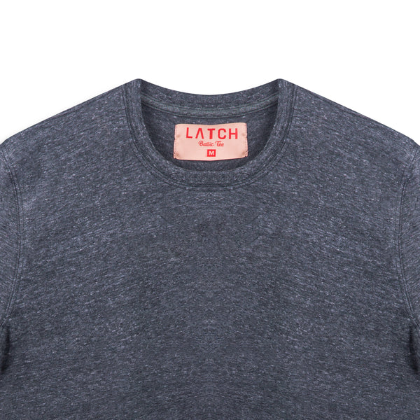 Crew Neck Tee-Charcoal Tri-blend - Wearlatch