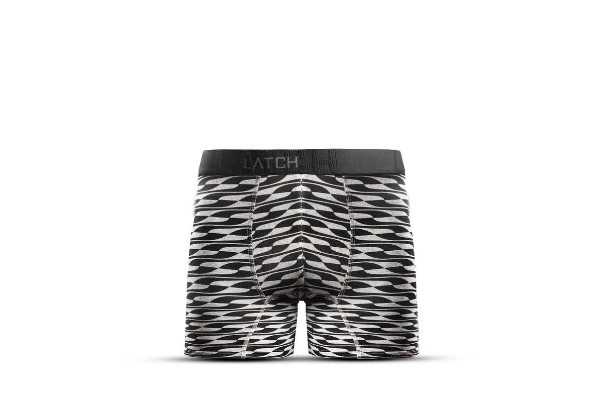 Boxer Briefs-Printed Grey Black - Wearlatch