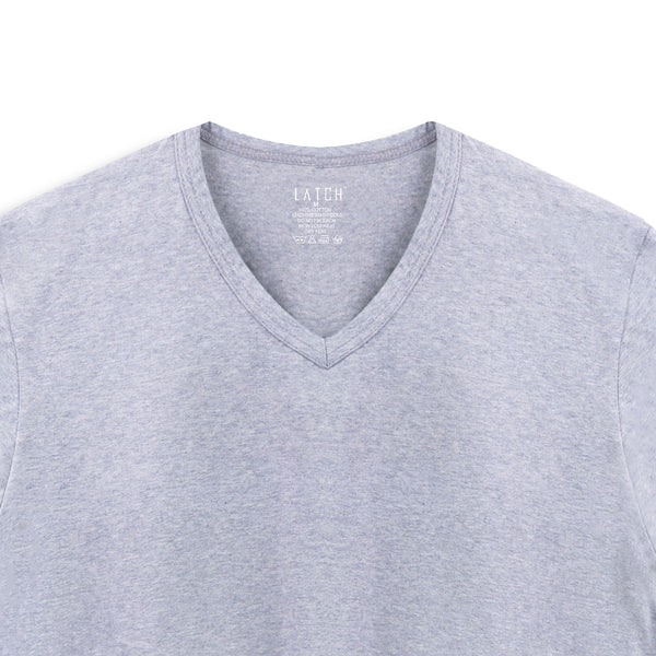 Heather Light Grey-V Neck - Wearlatch