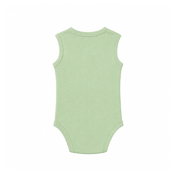 SLEEVELESS BABY BODYSUIT (BIRD EGG GREEN)