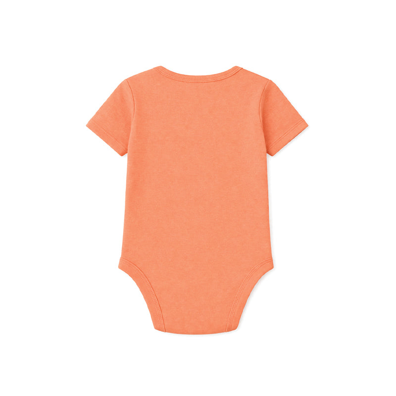 BABY BODYSUIT SHORT SLEEVE (FUSION CORAL)