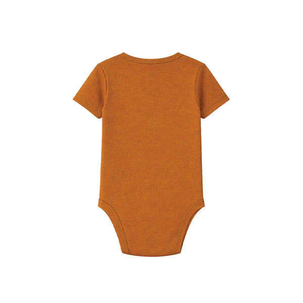 BABY BODY SUIT SHORT SLVEEVE (MOCHA MOUSSE)