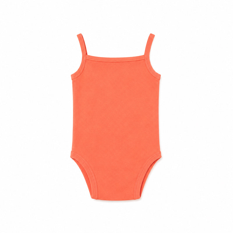 SPAGHETTI STRAP BABY BODYSUIT (FUSION CORAL)