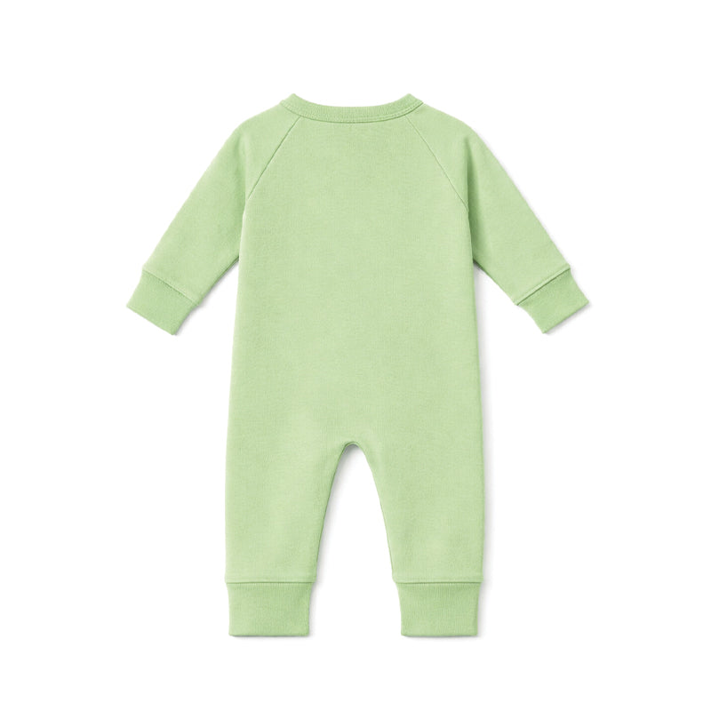 FOOTLESS ZIPPY ROMPER (BIRD'S EGG GREEN)