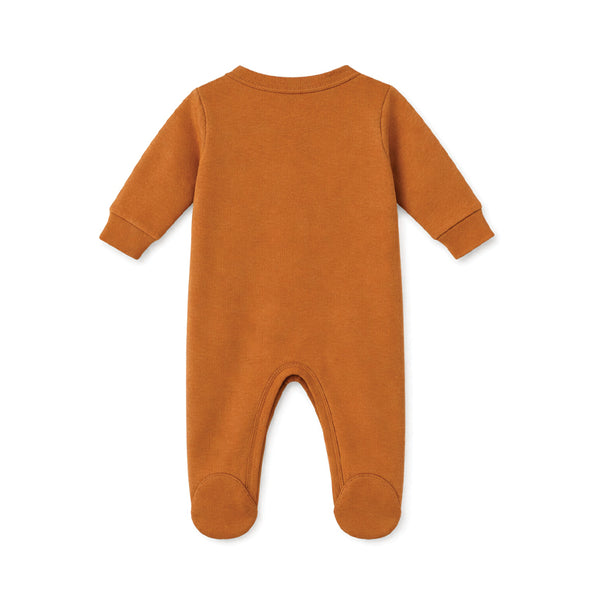 Baby Footie Button Down (MUAVE CHALK)