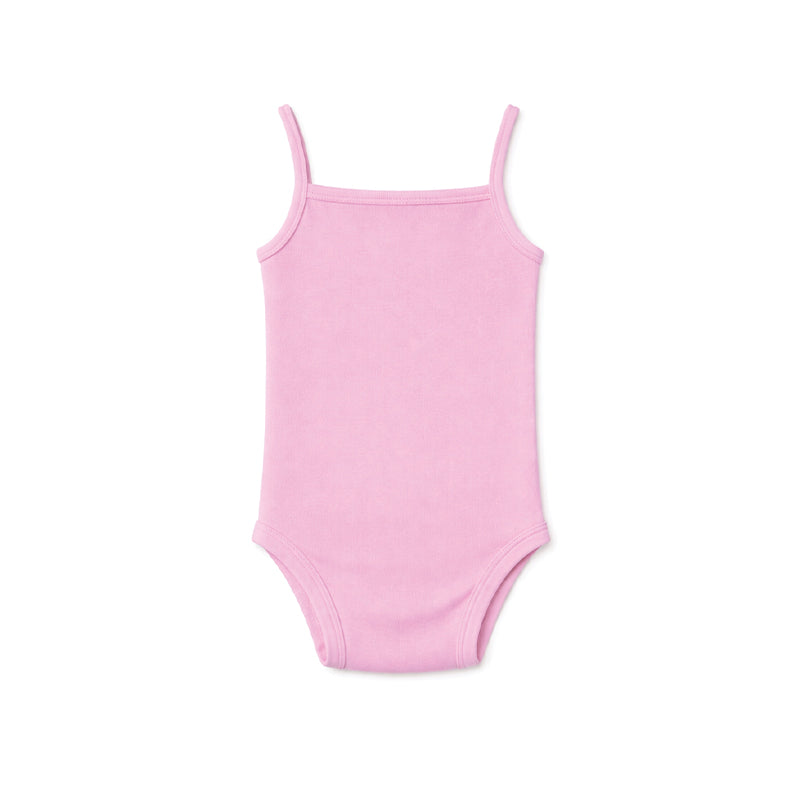 SPAGHETTI STRAP BABY BODYSUIT (LILAC CHIFFON)