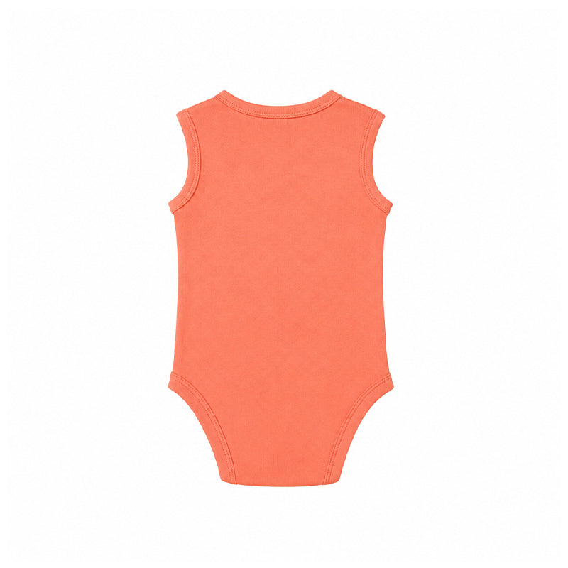 SLEEVELESS BABY BODYSUIT (FUSION CORAL)