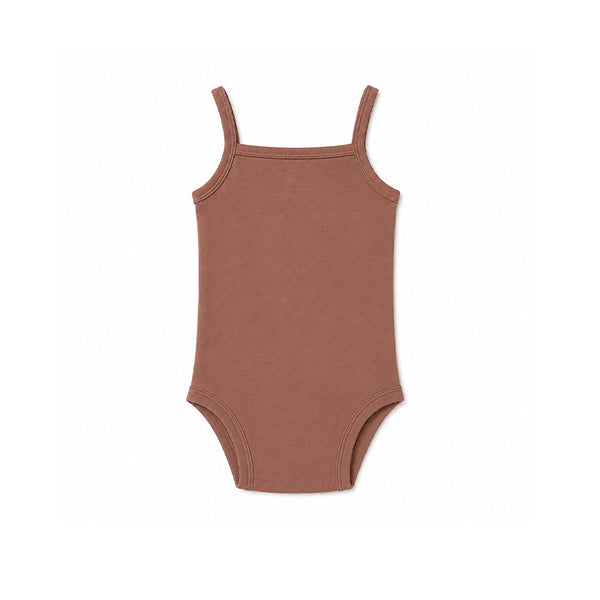 SLEEVELESS BABY BODYSUIT (MOCHA MOUSSE)