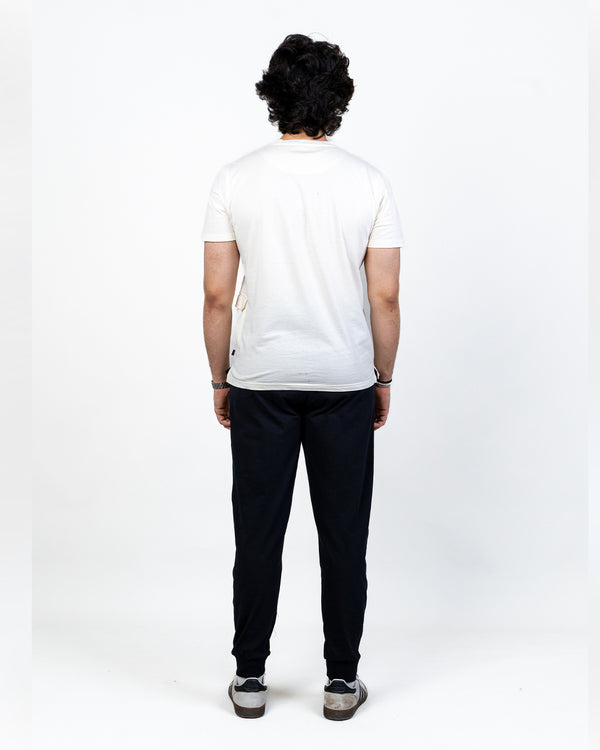 IVORY SIDE POCKET TEE