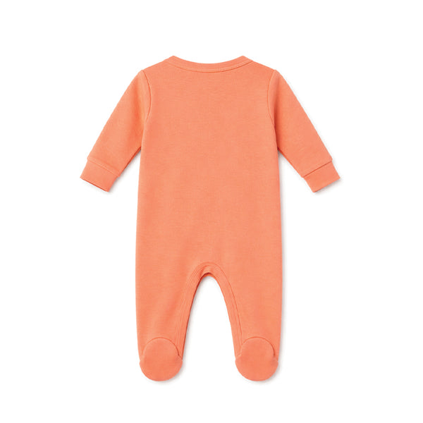 Baby Footie Button Down (FUSION CORAL)