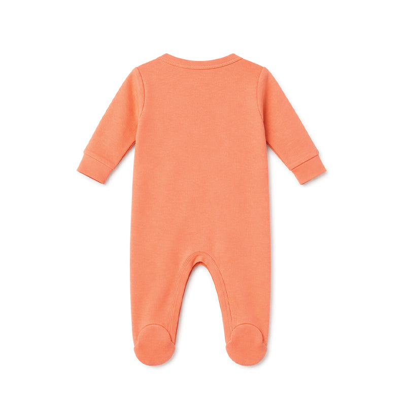 BABY FOOTIE BUTTON DOWN (FUSION CORAL)