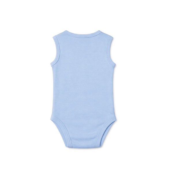 Sleeveless Baby Bodysuit (WHISPY BLUE)