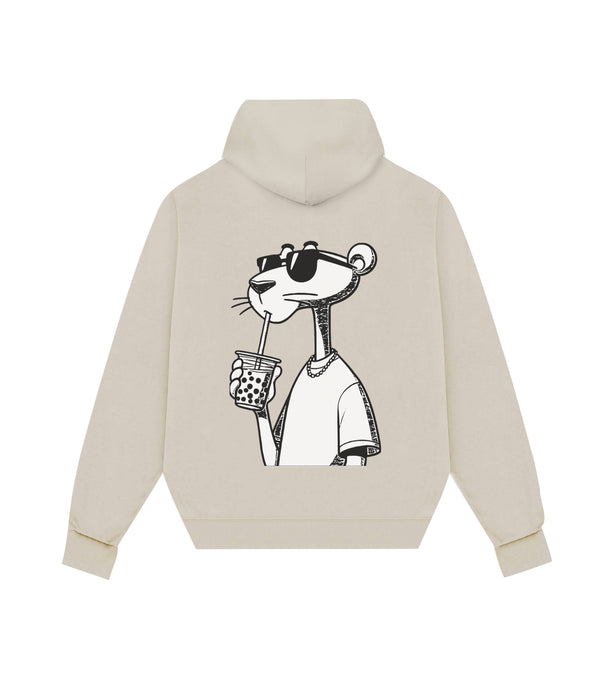 Pink Panther Oversized Pullover Hoodie-Camel