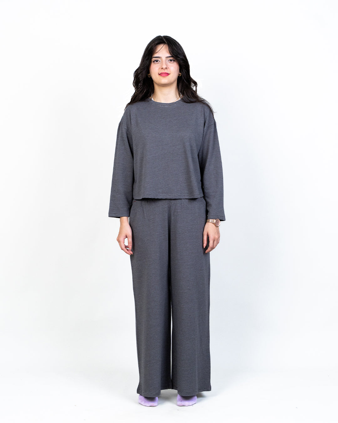 Women Mommy & Me Co-ord Set Grey