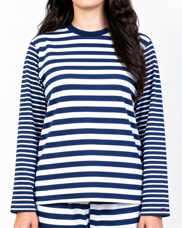 DUAL STRIPE CREW-NECK TEE
