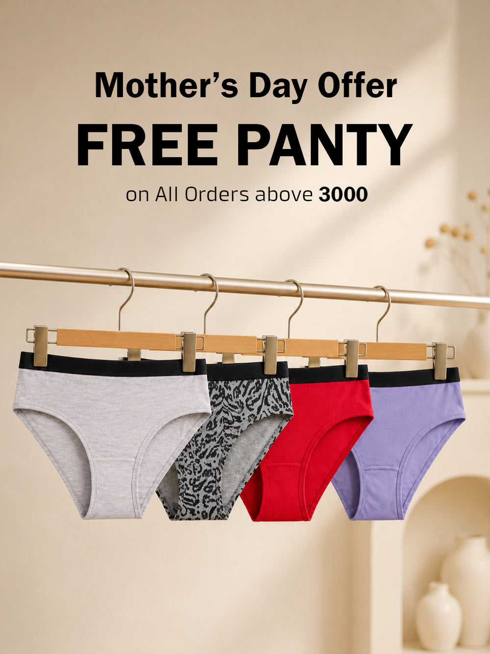 Free Panty on all orders above 3000
