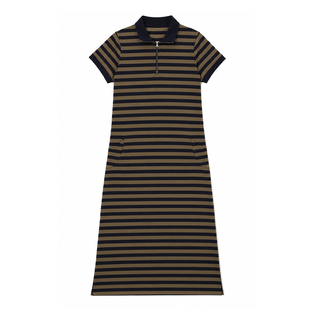 ZIPLINE STRIPE DRESS