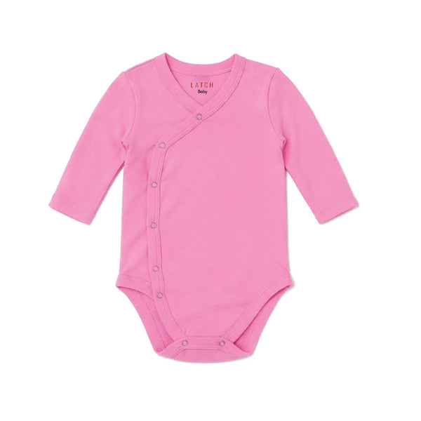 Full Sleeve Overlap Panel Baby Bodysuit (LILAC CHIFFON)