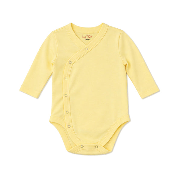 Full Sleeve Overlap Panel Baby Bodysuit (Garden Glade)