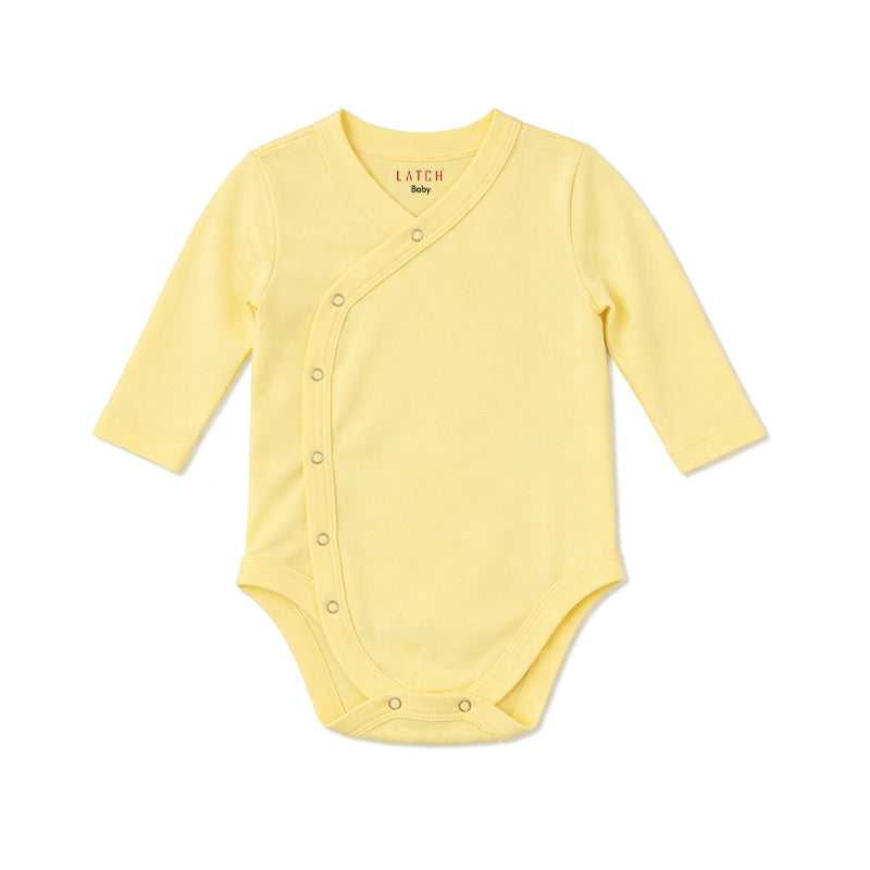 FULL SLEEVE OVERLAP PANEL BABY BODYSUIT (Garden glade)