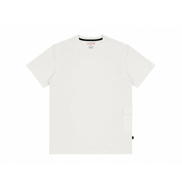 IVORY SIDE POCKET TEE