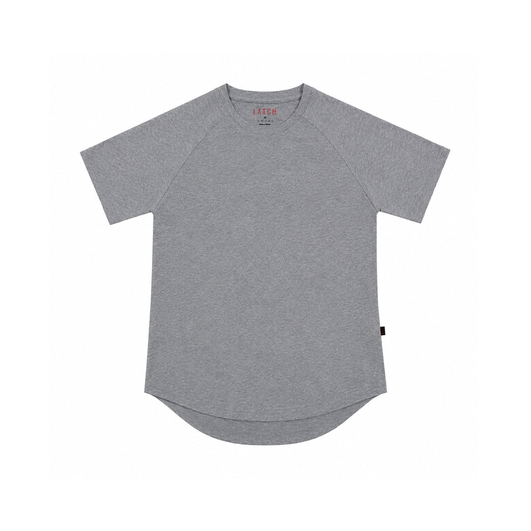 GREY MELANGE ARC TEE
