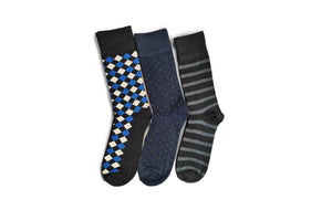 Crew Socks - Pattern (Pack of 3) - Wearlatch