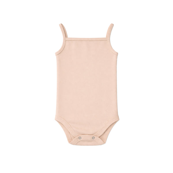 SPAGHETTI STRAP BABY BODYSUIT (MUAVE CHALK)