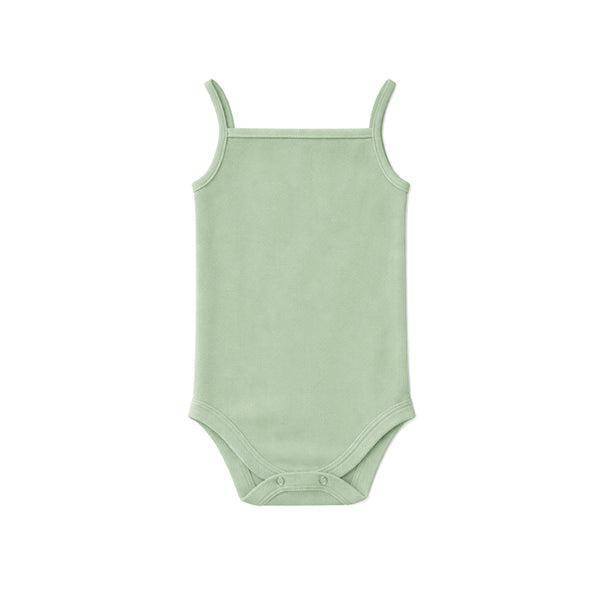 SPAGHETTI STRAP BABY BODYSUIT (BIRD EGG GREEN)