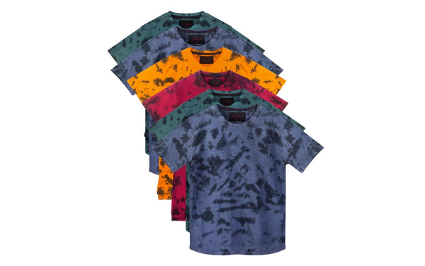 Tie and Dye-Tees-Multiple Colors  | Pack Of 6