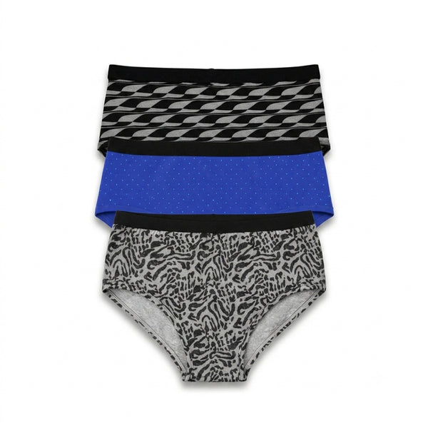 Women’s Basic Brief – Pack of 3 (PRINTED)