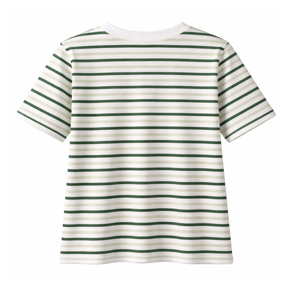 EVERGREEN STRIPE CREW NECK TEE