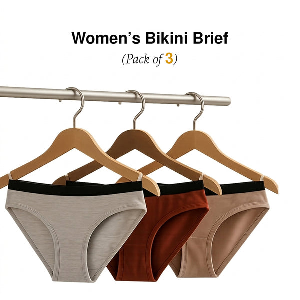 WOMEN BIKNI BRIEF -  (PACK OF 3)